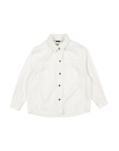 ROŸ ROGER'S Denim shirt White 100% Cotton