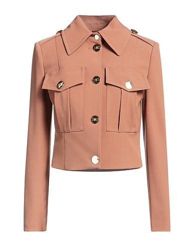 ELISABETTA FRANCHI Jacket Brown 52% Polyester, 43% Virgin Wool, 5% Elastane