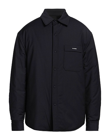 SANDRO Camisa lisa Azul noche 70% Lana, 28% Poliéster, 2% Elastán