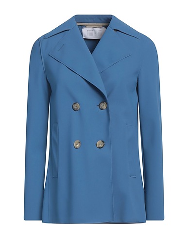HARRIS WHARF LONDON Double breasted pea coat Pastel blue 72% Polyamide, 28% Elastane