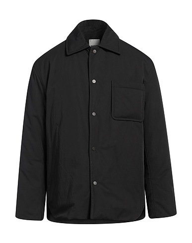 SANDRO Jacket Black 64% Cotton, 36% Polyamide
