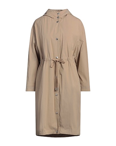 PESERICO Full-length jacket Beige 73% Cotton, 27% Polyamide