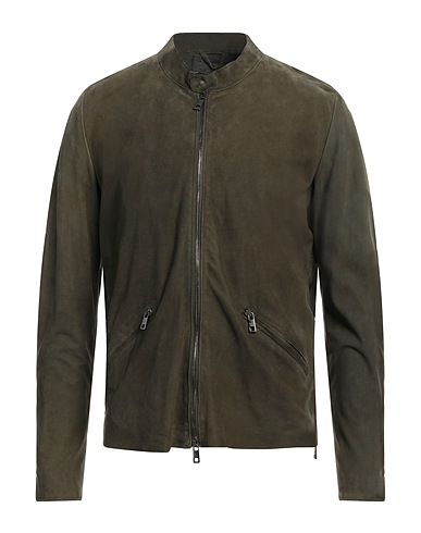 GIORGIO BRATO Jacket Military green 100% Leather