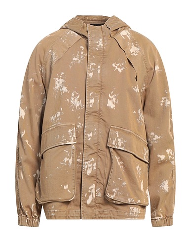 DONDUP Denim jacket Khaki 92% Cotton, 6% Elastomultiester, 2% Elastane