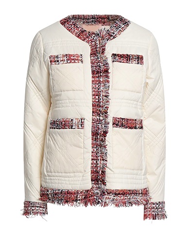 TWINSET Piumino Panna 100% Poliammide, Poliestere, Elastan