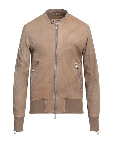 GIORGIO BRATO Giacca biker Khaki Pelle