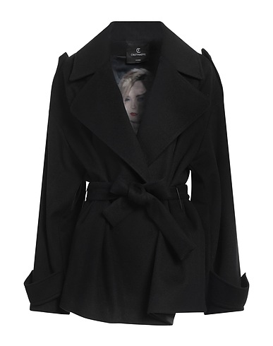 CRISTINAEFFE Cappotto Nero 92% Poliestere, 8% Viscosa