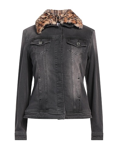 LIU •JO Denim jacket Grey 98% Cotton, 2% Elastane, Polyester