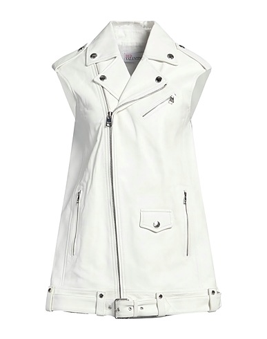 REDValentino Gilet White 100% Leather