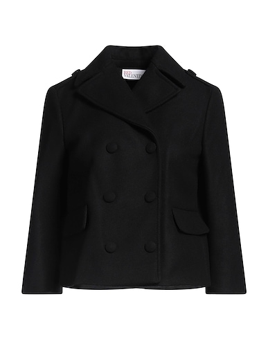 REDValentino Coat Black 73% Wool, 21% Polyamide, 6% Cashmere