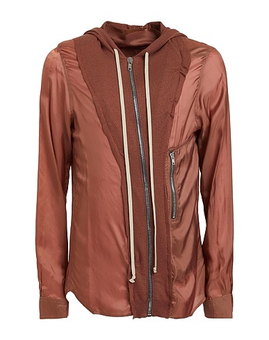 RICK OWENS Jacket Chocolate brown 100% Cupro, Cashmere