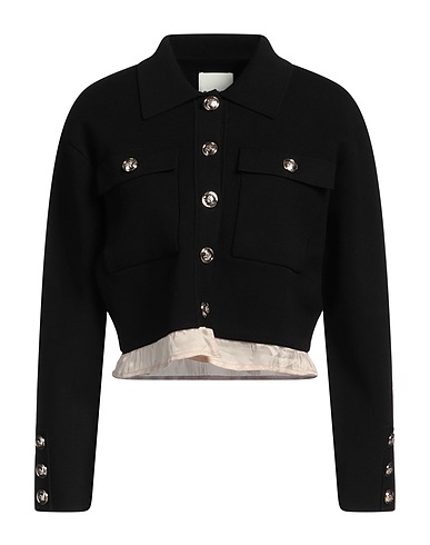 SANDRO Jacke Schwarz 55% Viskose, 30% Polyester, 8% Cupro, 7% Polyamid