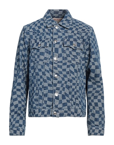 TRUE RELIGION Denim jacket Blue 53% Cotton, 28% Polyester, 19% Rayon