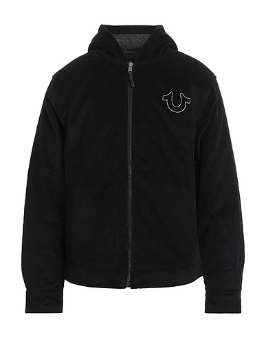 TRUE RELIGION Jacke Schwarz 100% Baumwolle