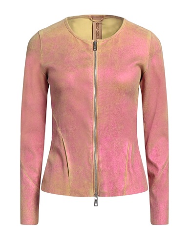 GIORGIO BRATO Jacket Fuchsia 100% Leather, Cotton, Elastane
