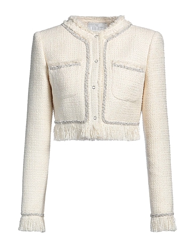 GIUSEPPE DI MORABITO Jacket Ivory 83% Polyester, 15% Acrylic, 2% Other Fibres