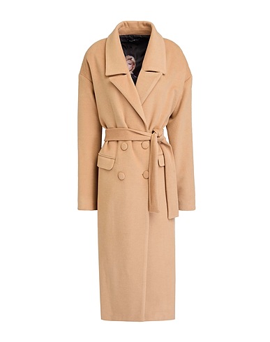 CRISTINAEFFE Coat Camel 92% Polyester, 8% Viscose
