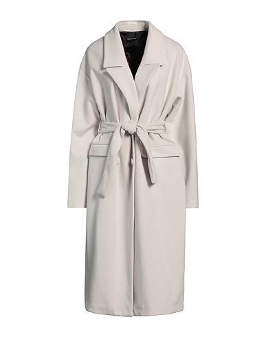 CRISTINAEFFE Coat Off white 92% Polyester, 8% Viscose