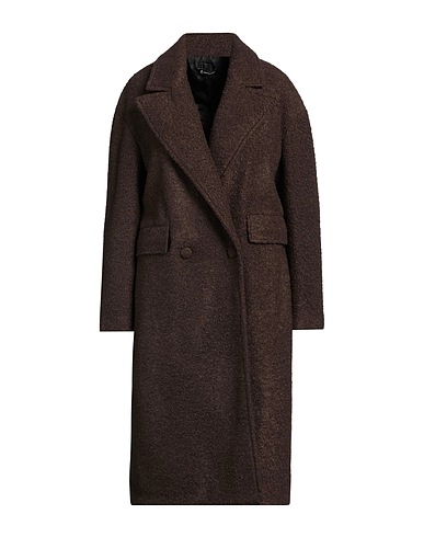 CRISTINAEFFE Coat Dark brown 100% Polyester