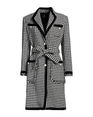 CRISTINAEFFE Coat Black 90% Polyester, 10% Wool