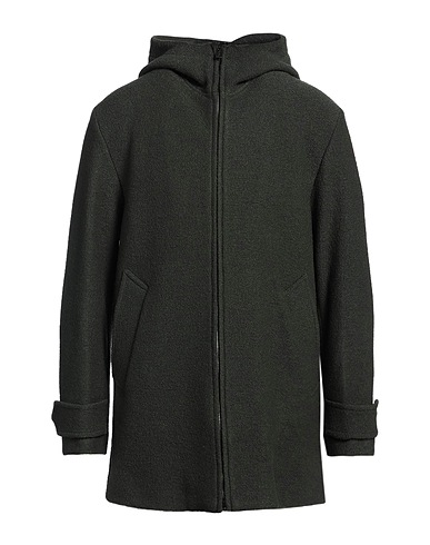 PAOLO PECORA Coat Military green 100% Virgin Wool
