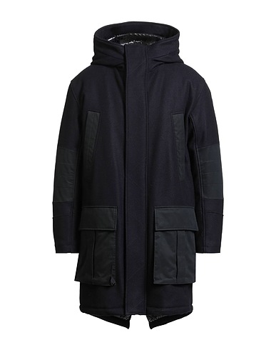 DONDUP Coat Midnight blue 80% Virgin Wool, 20% Polyacrylic, Cotton, Polyurethane