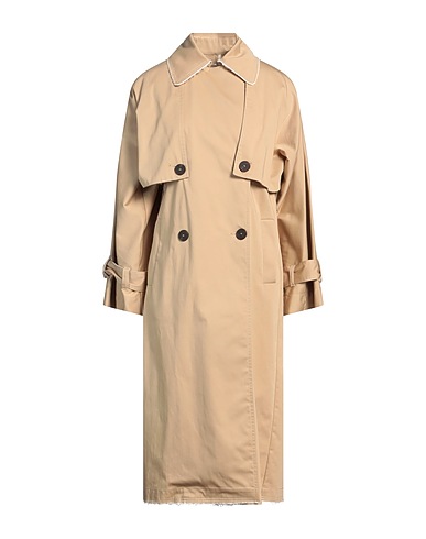BEATRICE .B Full-length jacket Camel 98% Cotton, 2% Elastane