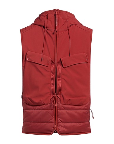 C.P. COMPANY Gilet Brick red 94% Polyester, 6% Elastane, Polyamide