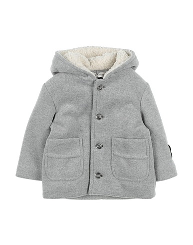 MANUEL RITZ Coat Light grey 87% Polyester, 13% Viscose