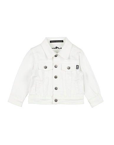 DANIELE ALESSANDRINI Giubbotto jeans Bianco 98% Cotone, 2% Elastan