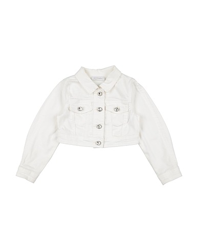 MONNALISA Denim jacket White 98% Cotton, 2% Elastane