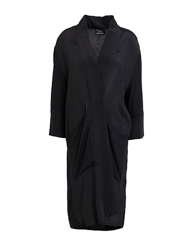 ALESSIA SANTI Lange Jacke Schwarz 65% Viskose, 35% Seide