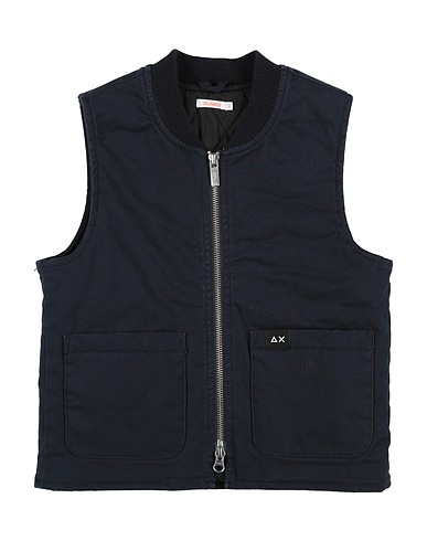 SUN 68 Gilet Midnight blue 97% Cotton, 3% Elastane