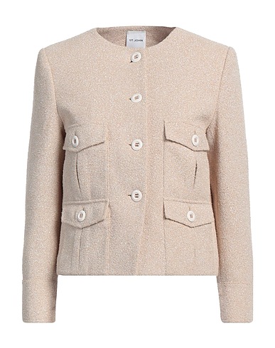 ST. JOHN Jacket Beige 60% Cotton, 40% Polyester
