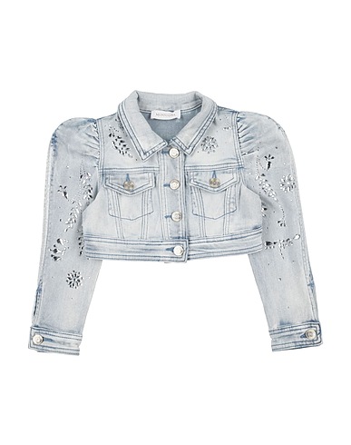 MONNALISA Denim outerwear 85% Cotton, 14% Polyester, 1% Elastane