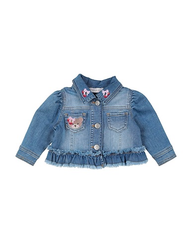 MONNALISA Denim jacket Blue 98% Cotton, 2% Elastane