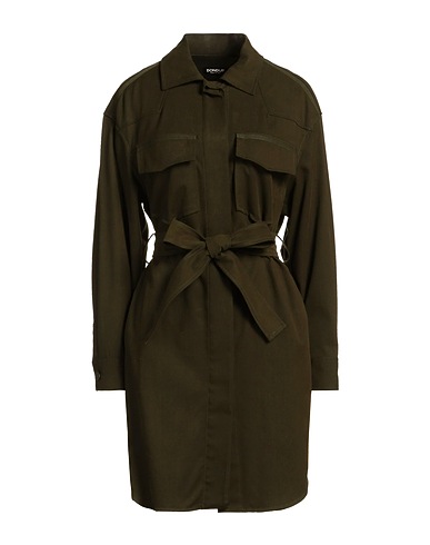 DONDUP Full-length jacket Dark green 98% Lyocell, 2% Elastane