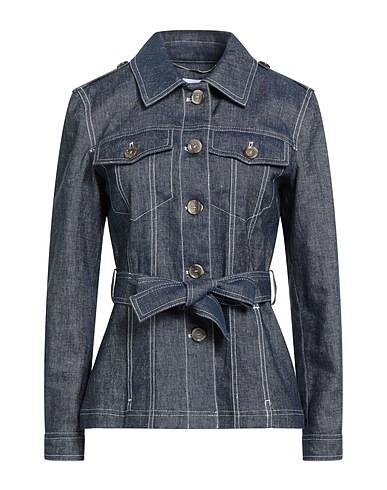 MARELLA JACKEN & MÄNTEL Blau 53% Baumwolle, 46% Leinen, 1% Elastan