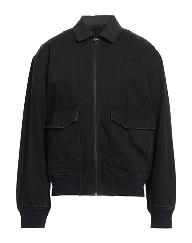 RAG & BONE Denim jacket Black 100% Cotton, Polyurethane