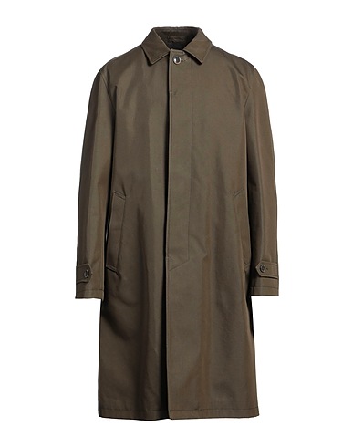 HERNO Full-length jacket Military green 83% Cotton, 17% Polyamide