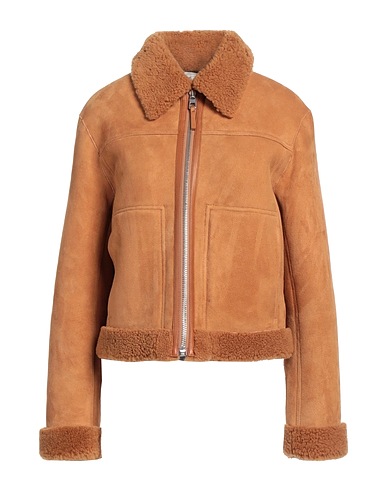 TORY BURCH Teddy Coat Cammello Pelle di agnello