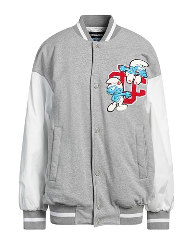 DSQUARED2 Giubbotto X THE SMURFS Grigio chiaro 100% Cotone, Poliammide