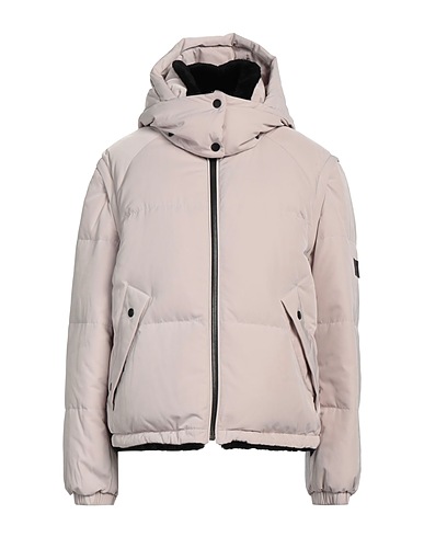YVES SALOMON Piumino YS ARMY Beige 100% Poliestere, Pelle di agnello