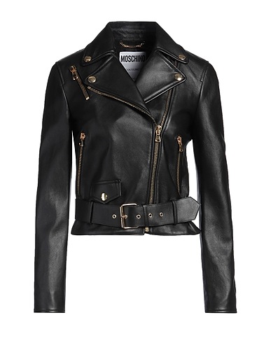 MOSCHINO Biker jacket LOONEY TUNES X MOSCHINO COUTURE Black 100% Leather