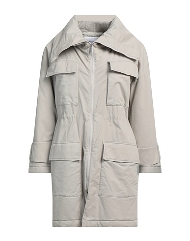 FABIANA FILIPPI Coat Light grey 98% Cotton, 2% Elastane, Ecobrass