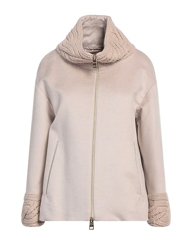 HERNO Coat Light grey 100% Cashmere, Polyamide, Polyurethane coated, Virgin Wool, Cotton