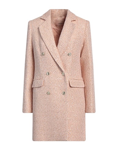TWINSET Coat Light pink 32% Acrylic, 30% Wool, 27% Polyester, 11% Cotton