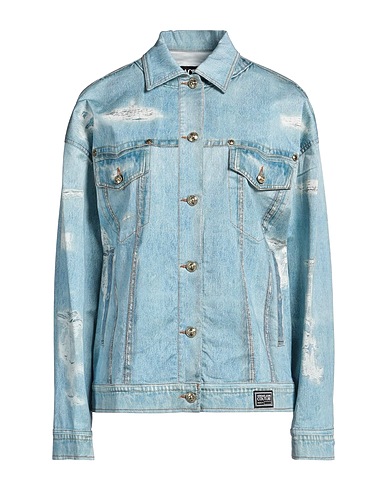 VERSACE JEANS COUTURE Jacket Blue 98% Cotton, 2% Elastane