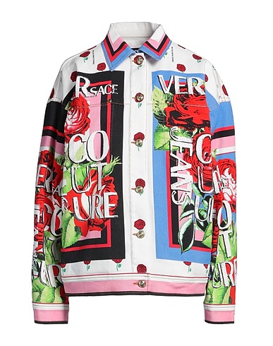 VERSACE JEANS COUTURE Jacket White 98% Cotton, 2% Elastane