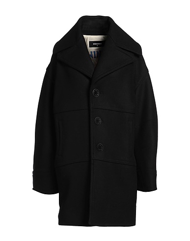 DSQUARED2 Cappotto Nero 79% Lana Vergine, 20% Poliammide, 1% Elastan